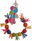 Birdy Squiggles Ball Ring Bird Swing Toy by Pink Parrot
