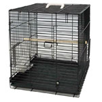 Black Folding Cage Bird Carrier Travel Cage by A E Cages