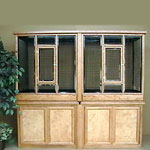 Deluxe Flight Cage and Cabinet by Bird Cage Design Company