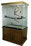 Acrylic Bird Cage on Stand 46" x 28" x 48" without stand on Ebay Seller Sabage