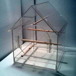 Acrylic Bird Cage House 18" x 18" x 27" Ebay Seller Miketracy8
