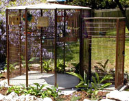 Outside Bird Aviary Cages - 8' Diameter with Single Safety Catch by Cages-by-Design