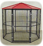 Bird Aviary Cage - 8' Outdoor Hexagon by Cheek's Custom Cages