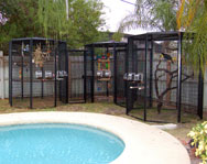 Triple Garden Parrot Aviaries - Suncatcher Bird Cages by Cages-by-Design