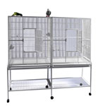 Double Flight Cage 64" x 21" x 65" - 1/2" Bar Spacing #16421 Dist. A & E Cages