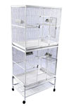 Double Stack Flight Cage 32" x 21" x 74" - 1/2 Bar Spacing #13221-2 Dist. A & E Cages