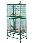 Double Flight Cage 32" x 21" x 72" - 1/2 Bar Spacing ELFDD 3221 Mfg. King's Cages
