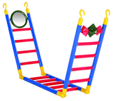 Plastic 3-Ladder Set for Small Budgies and Cockatiels by Trixie