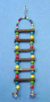 Bob's Natural Wood Bird Ladder with Beads by North American Pet Products
