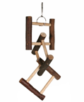 Natural Wood Hanging Bird Ladder by Trixie