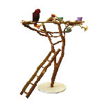 Deluxe Play Arena Bird Stands by Exotic Wood Dreams