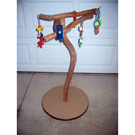 Custom Wood Bird Stand by Tropical Parrotdise