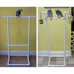 PVC Bird Training Stand - Parrot Bird Stands at Bird Toys Etc.