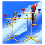 Fluted PVC Parrot T Perch Stands by Zoo-Max T2007 T2008