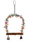 Bird Swing with beads and bells by Prodigy Pet Supply