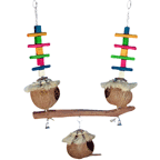 Triple Coco Bird Swing by Kings Cages