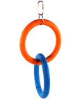 Invincible Chains For Parrots 6" x 11" Rubber Ring Bird Swing and Toy by JW Pet