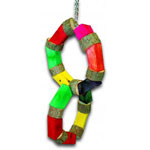 Double Loop Parrot Toy Swing by Bean's Little Store