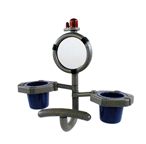Lunar Landing Spinning Mirror with Cups and Perch for Parakeets and Small Birds by Penn Plax