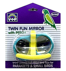 Twin Fun Mirrors Parakeets Perches