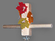 Maple leaf wood perch by Birds of Play