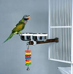 Perch N Bowls Parrot Bird Cage Perch