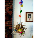 Crazy Hair Ceiling Hanging Bird Swing 30" long by TLC Parrot Toys #334