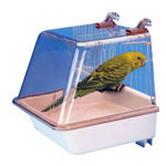 Budgie Bird Bath with Universal Hanging Clips - Penn Plax BA802