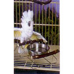 Stainless Steel Bowl on Stand with Perches - Animal Environments