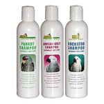 Mango Pet Parrot, African Grey and Cockatoo Shampoos in 8 oz. Bottles