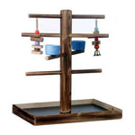 Wooden Playstand for Small Birds