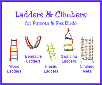 Wooden Bird Ladder, Large Parrot Ladder, Parrot Climbing Net Ropes