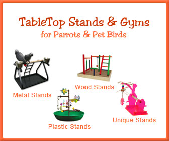 Table Top Bird Stands, Play Gyms and Portable Parrot Perches